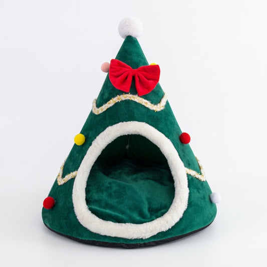 HolidayHaven™ Cozy Christmas Pet Cave